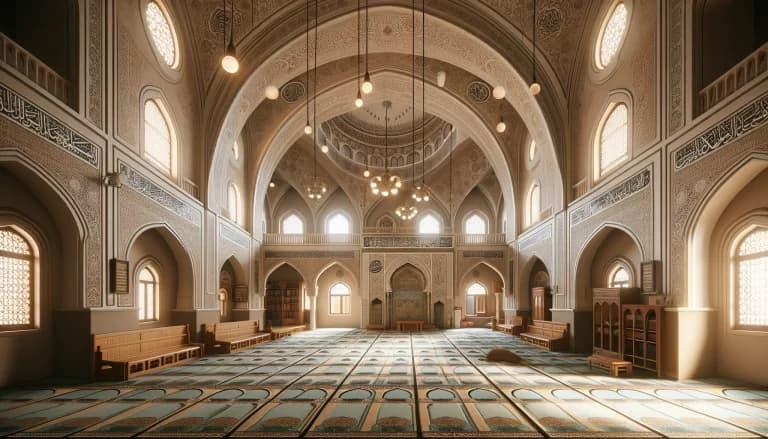 Intérieur d'une mosquée